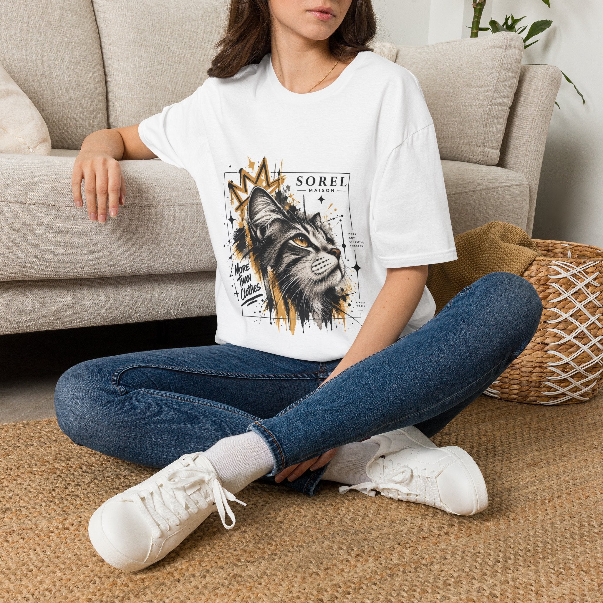 Cat Portrait T-Shirt | Sorel Maison – Good Things Take Time