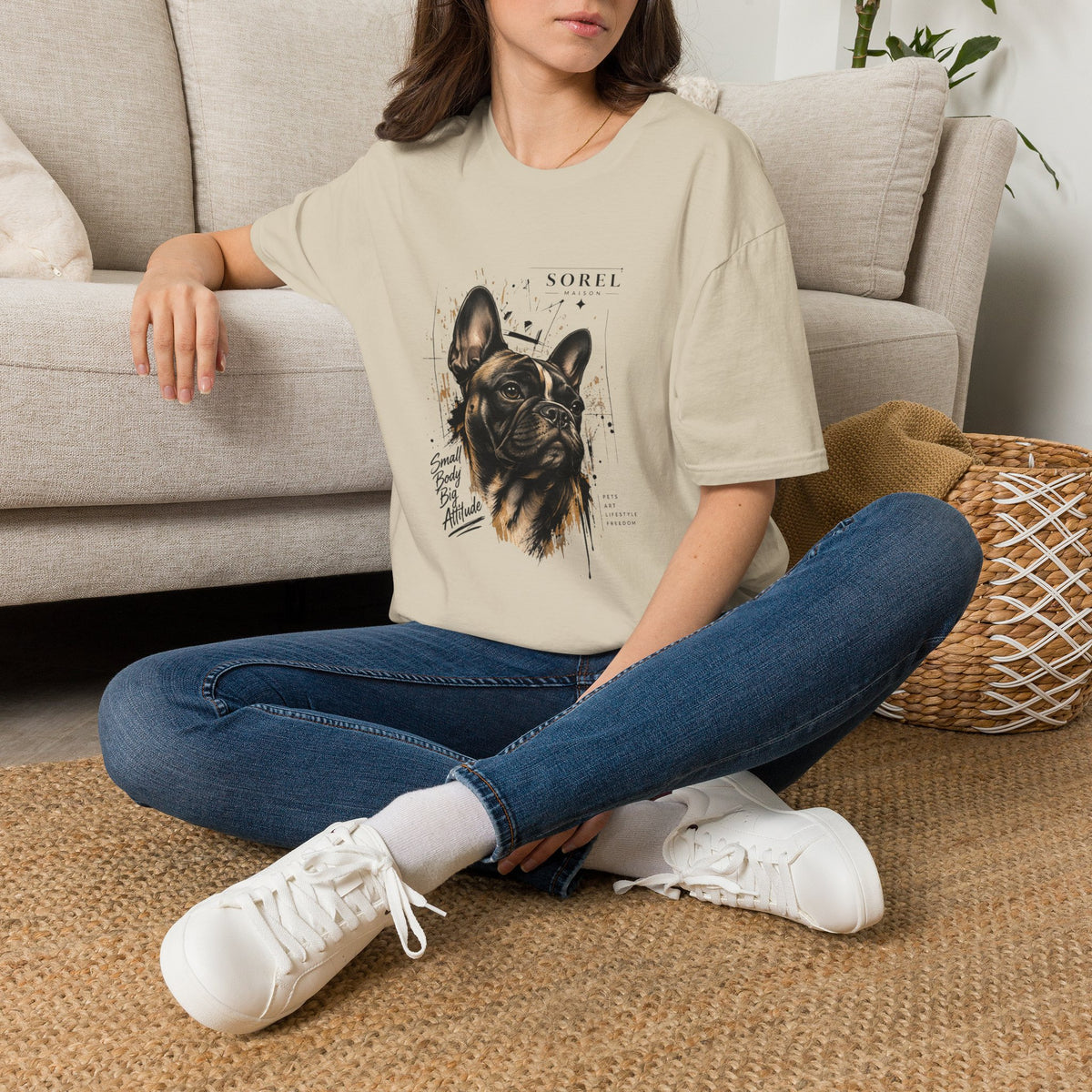 French Bulldog T-Shirt | Sorel Maison – Small Body Big Attitude