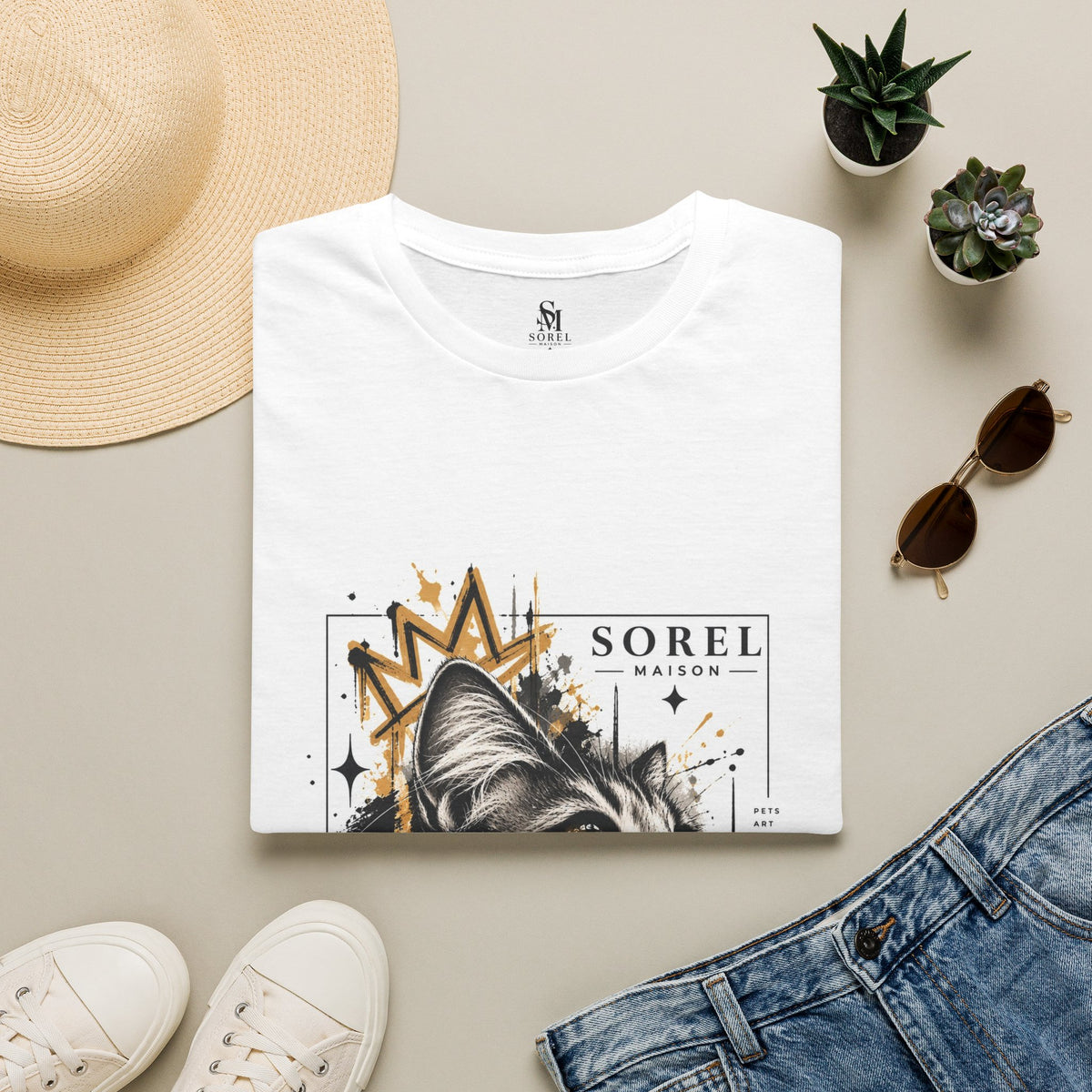 Cat Portrait T-Shirt | Sorel Maison – Good Things Take Time