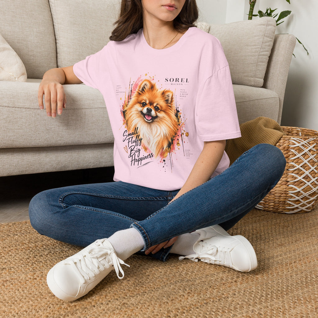 Pomeranian T-Shirt | Sorel Maison – Small Fluffy Big Happiness